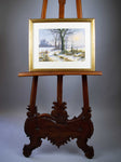'Winter Sunset' by Kevin Curtis - River Deben / Suffolk Interest. Gouache. - Harrington Antiques